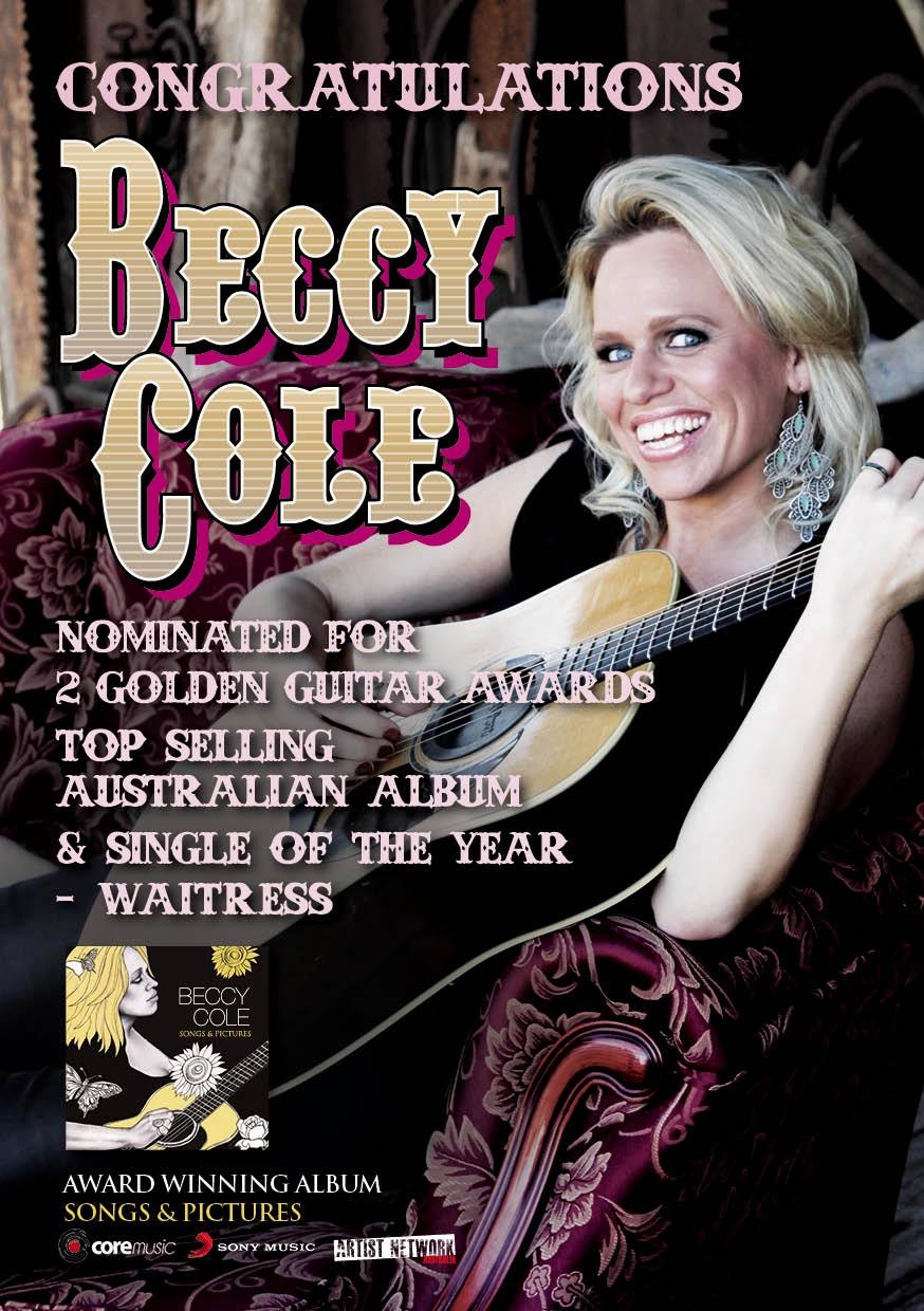 Beccy Cole nominated for 2 Golden guitar Awards at the 41st Country Music Awards